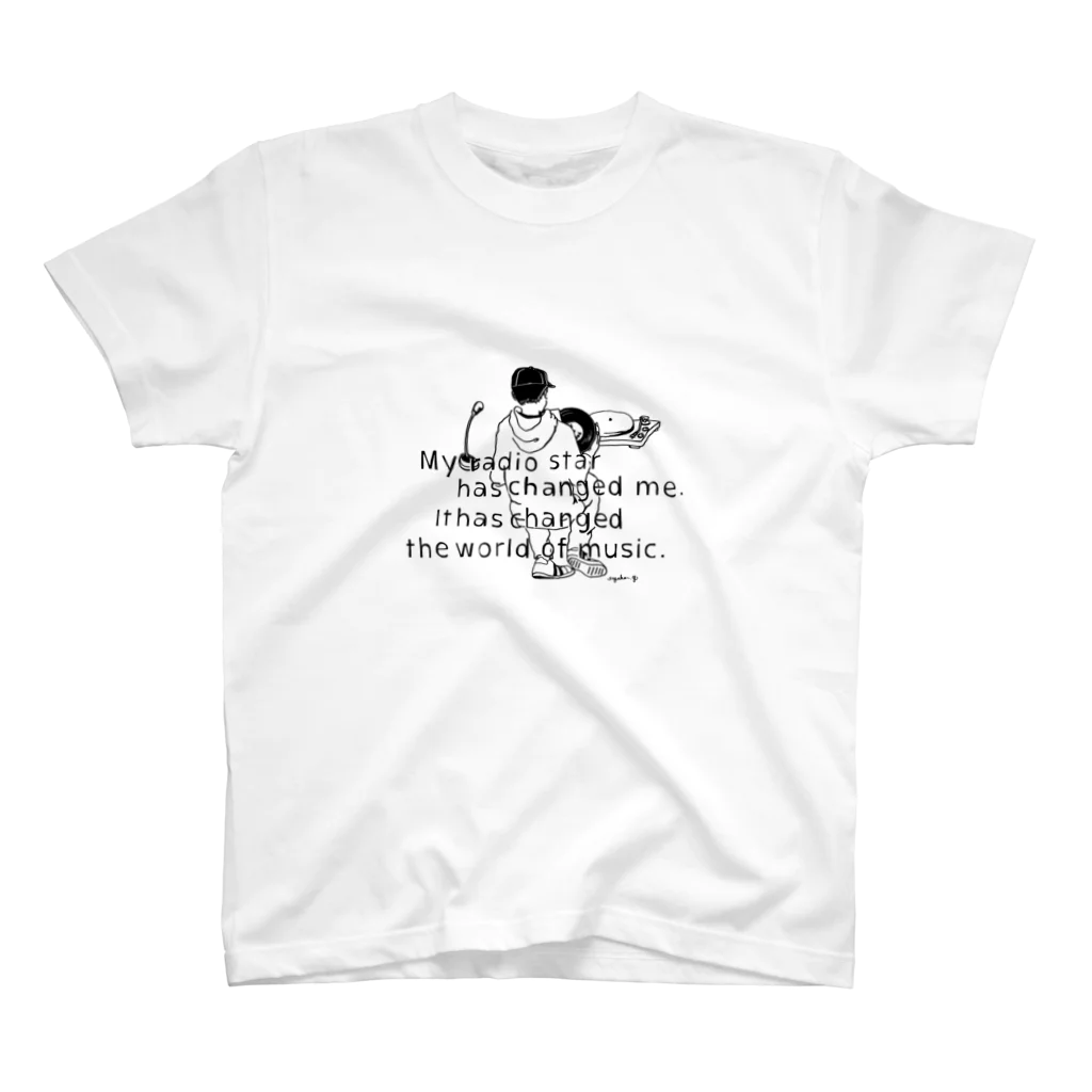 sayako_illustrationのMY  RADIO STAR / Record Regular Fit T-Shirt