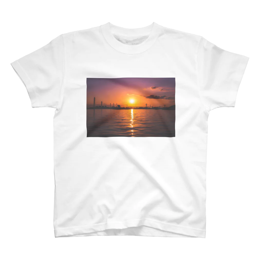 やまぴーの瀬戸内海と夕日シリーズ　 スタンダードTシャツ