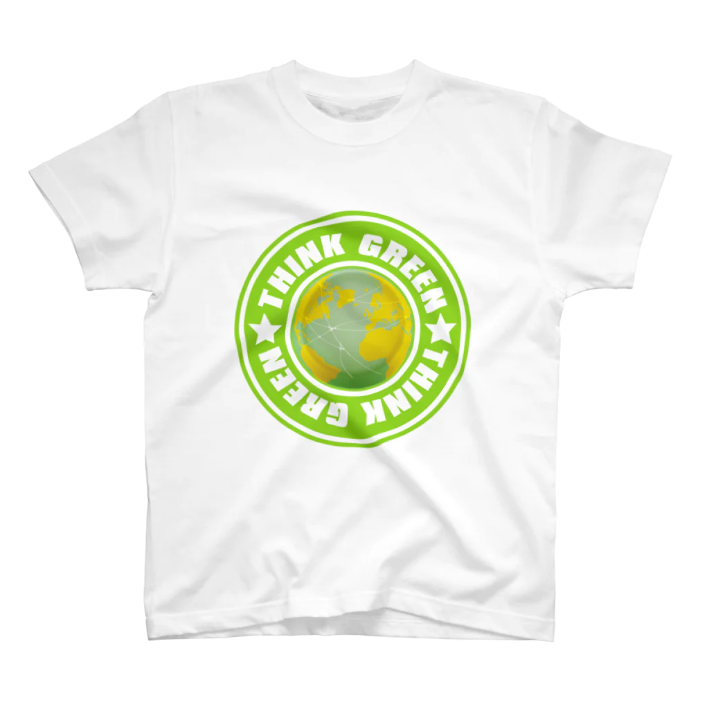 AURA_HYSTERICAのThink_Green スタンダードTシャツ