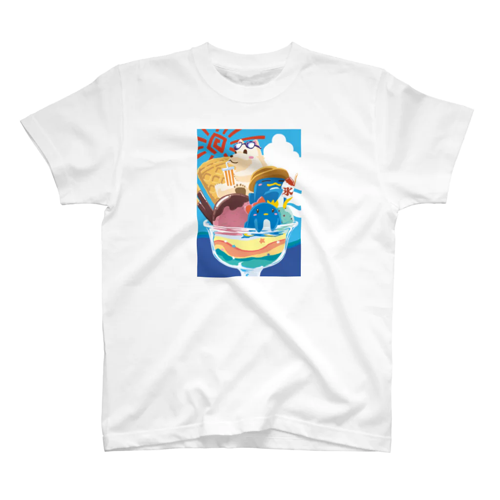 もけもけこけこクリエイト枠の夏祭りパフェ スタンダードTシャツ