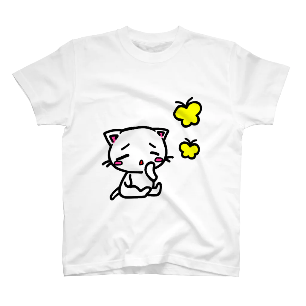 川原ナツミの子猫とちょうちょ Regular Fit T-Shirt