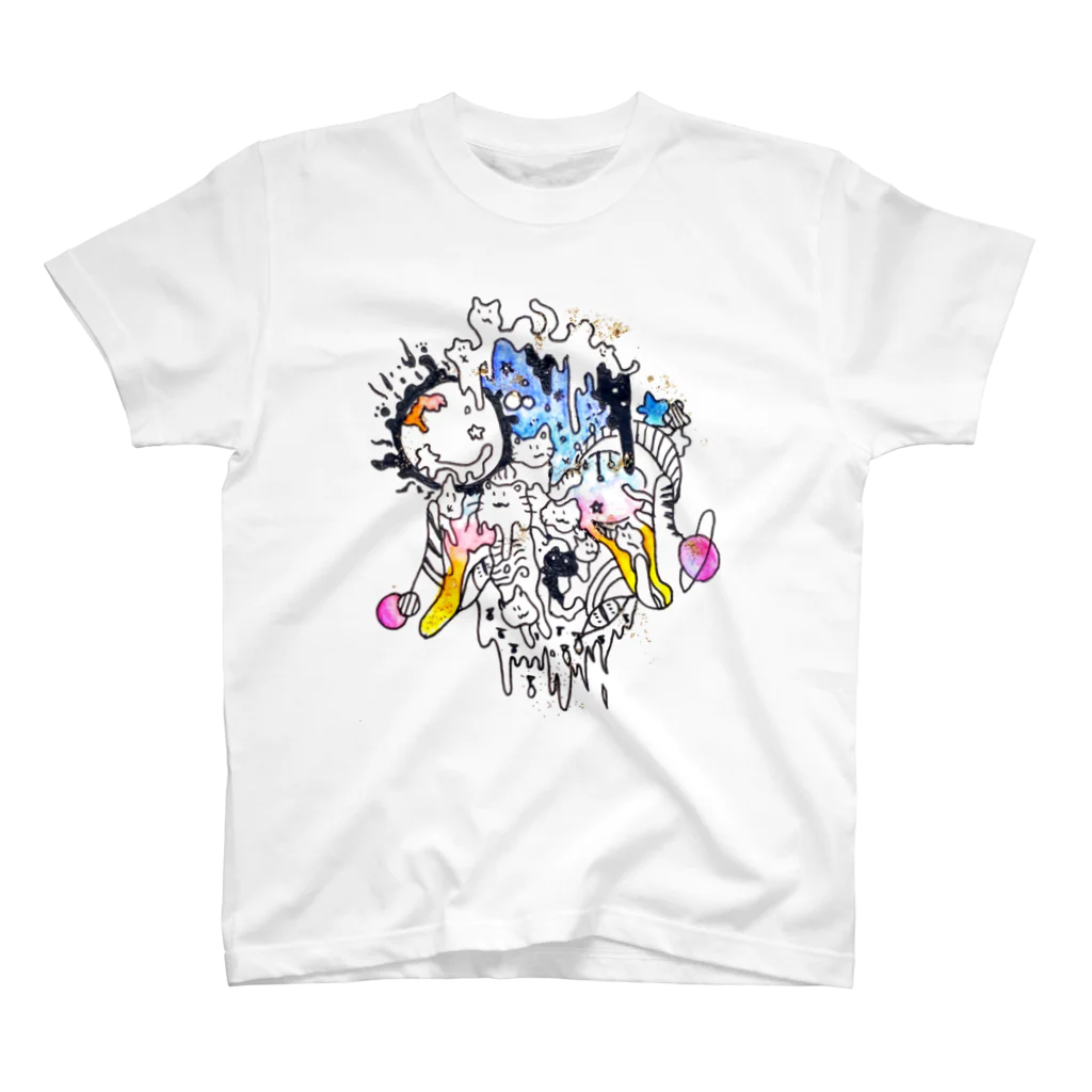 アトリエ･グリッターのとけるねこ Regular Fit T-Shirt