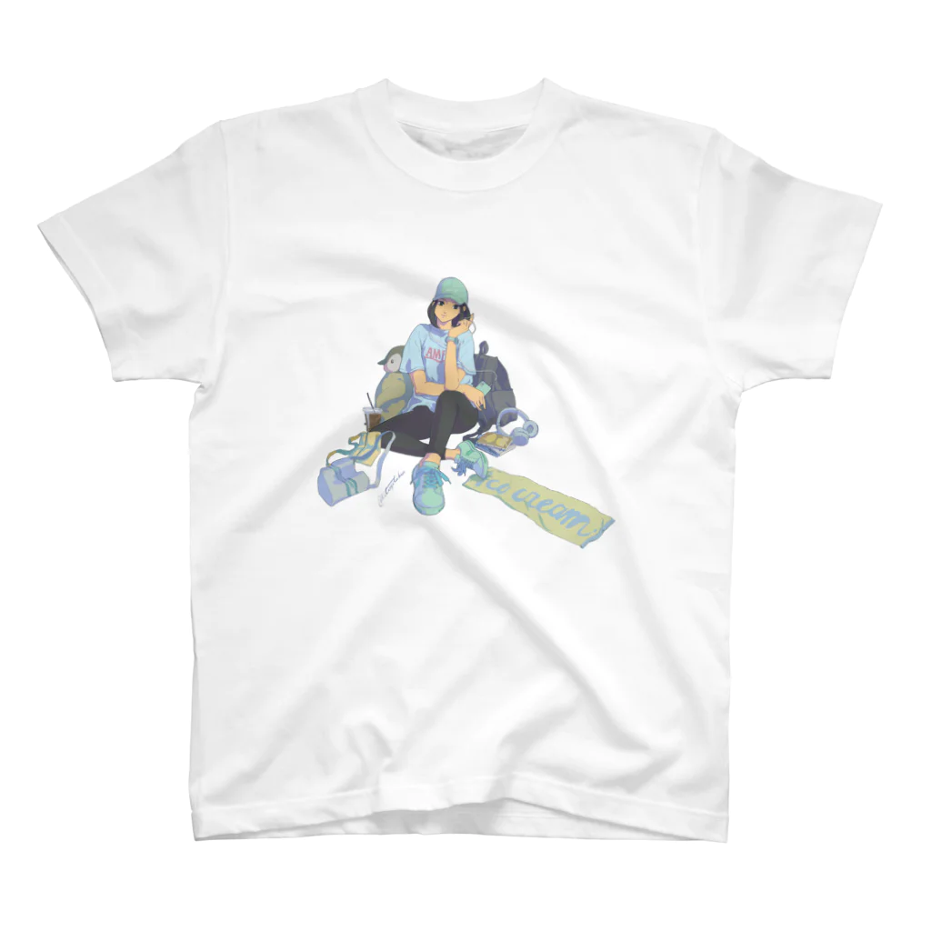 kitaooji shop SUZURI店のCool girl Regular Fit T-Shirt