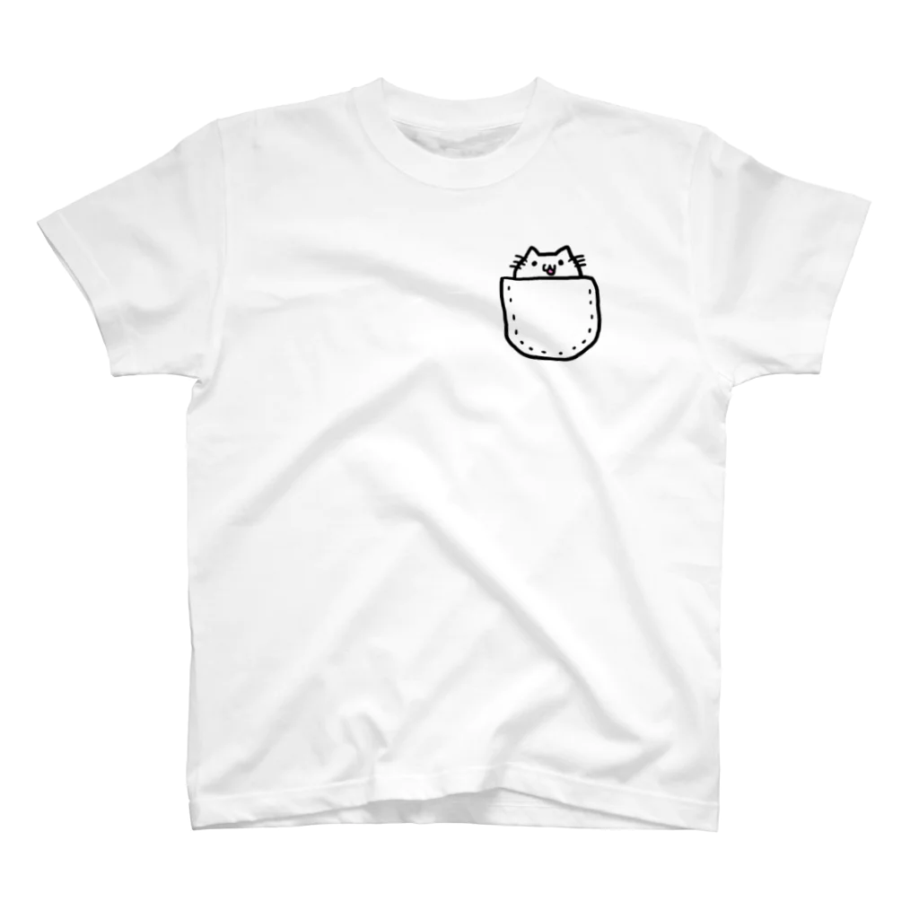 ならねこのぽけっとねこ スタンダードTシャツ