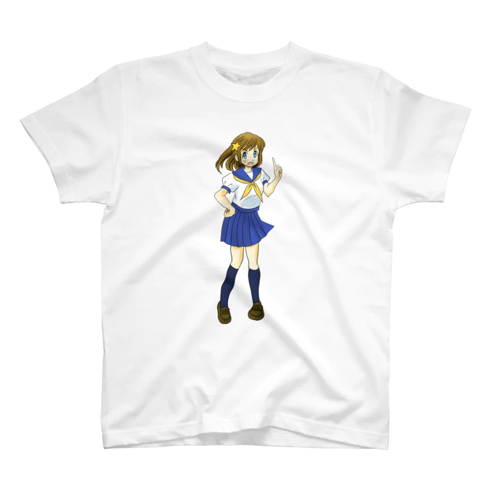 Angelのセーラー服の女の子 スタンダードTシャツ