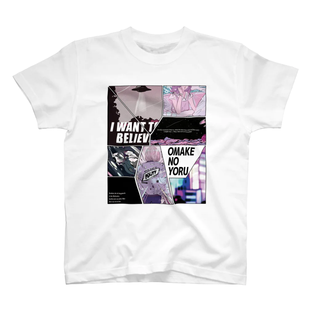 おまけの夜のNight Drive White スタンダードTシャツ