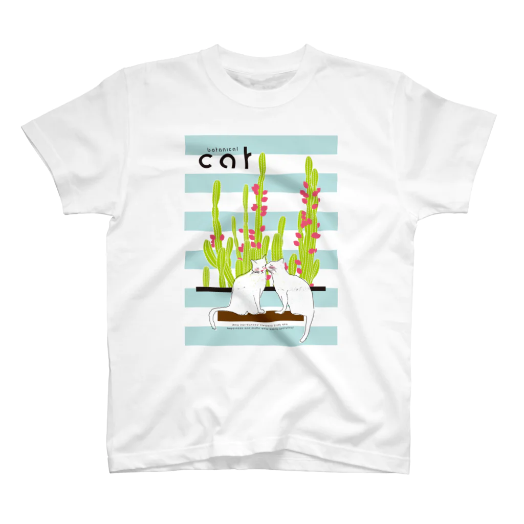 花と猫　オリジナルショップのcactus_cat Regular Fit T-Shirt