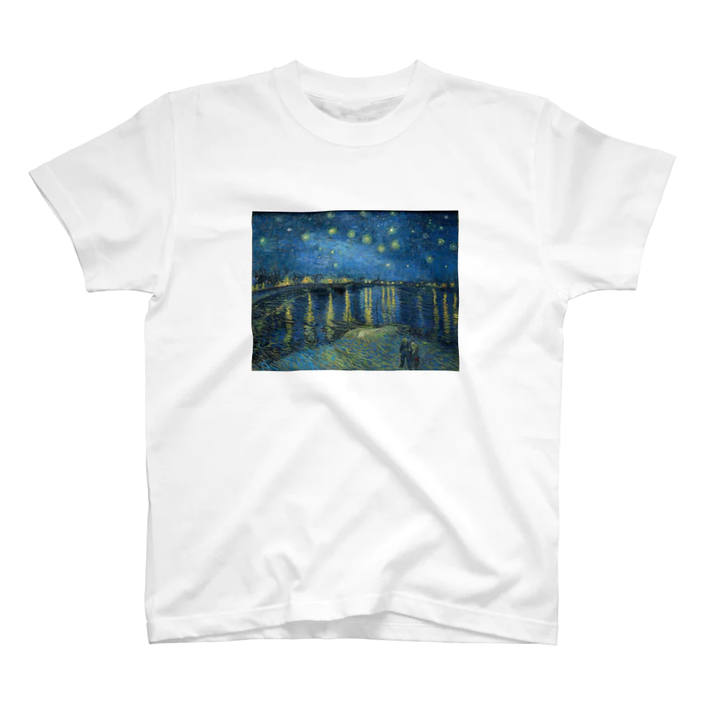 Art Baseのゴッホ / 1889 / Starry Night Over the Rhone / Vincent van Gogh Regular Fit T-Shirt