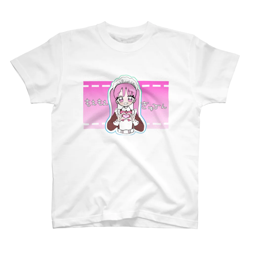 循環性飽食のツインテピンクメイドちゃん スタンダードTシャツ