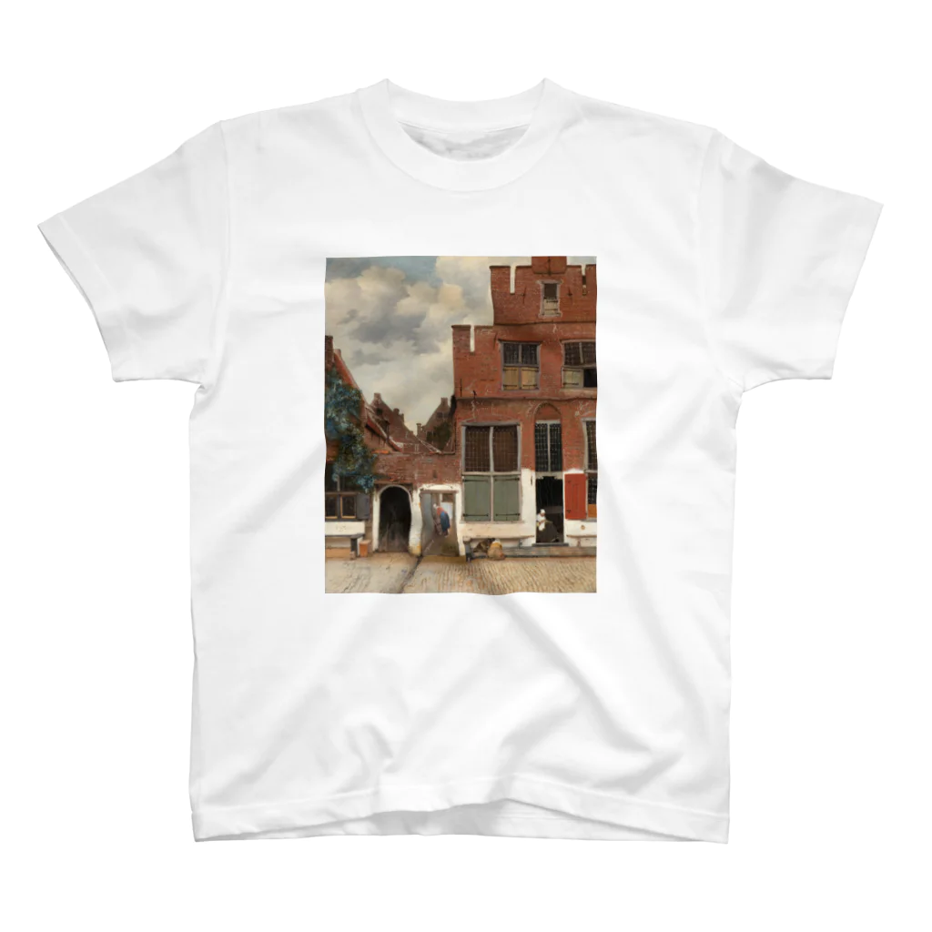 Art Baseの小路 / フェルメール (View of Houses in Delft (The little Street) 1658) Regular Fit T-Shirt