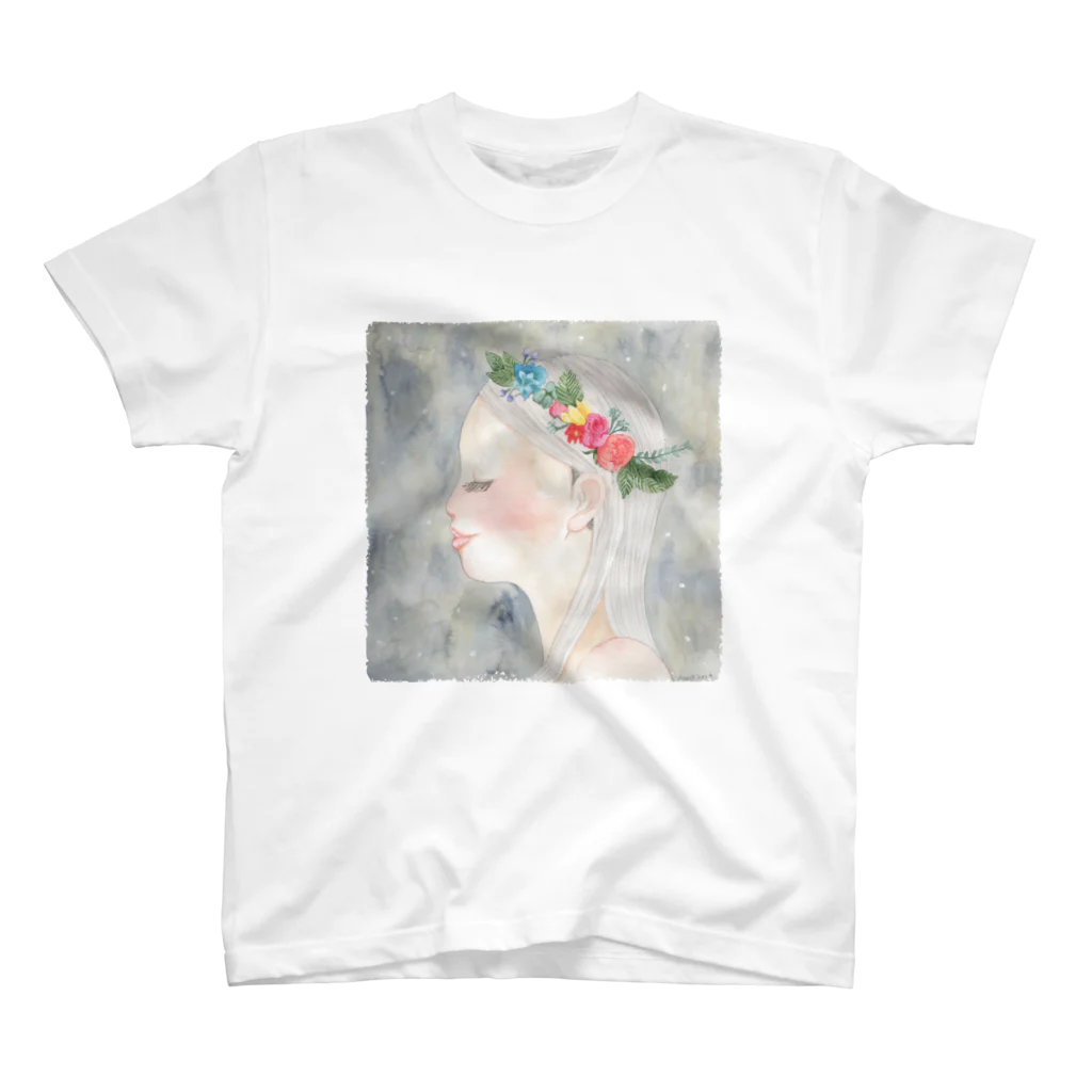  kuriko の花かんむりの女の子 Regular Fit T-Shirt