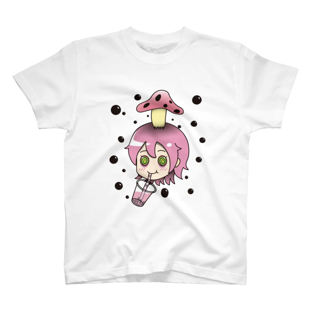 GUNE GUNEのタピオカ大好き！タピコちゃん！ スタンダードTシャツ