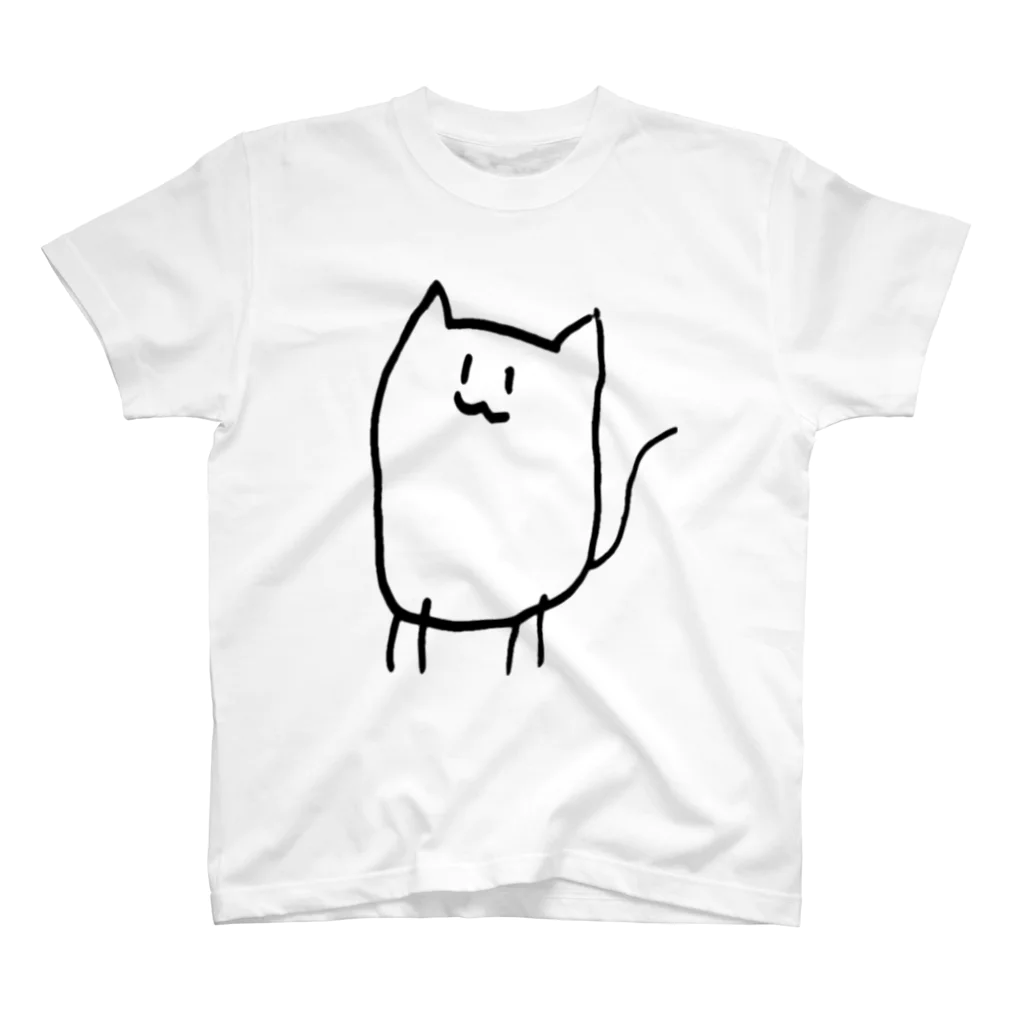 ぽぽヶ丘ぽぽがおの黒いNeKo スタンダードTシャツ