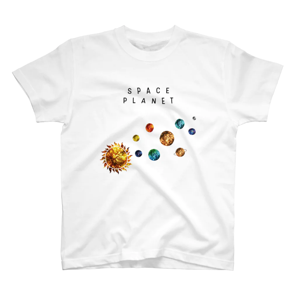 cranes designのSPACE PLANET 宇宙惑星2 スタンダードTシャツ