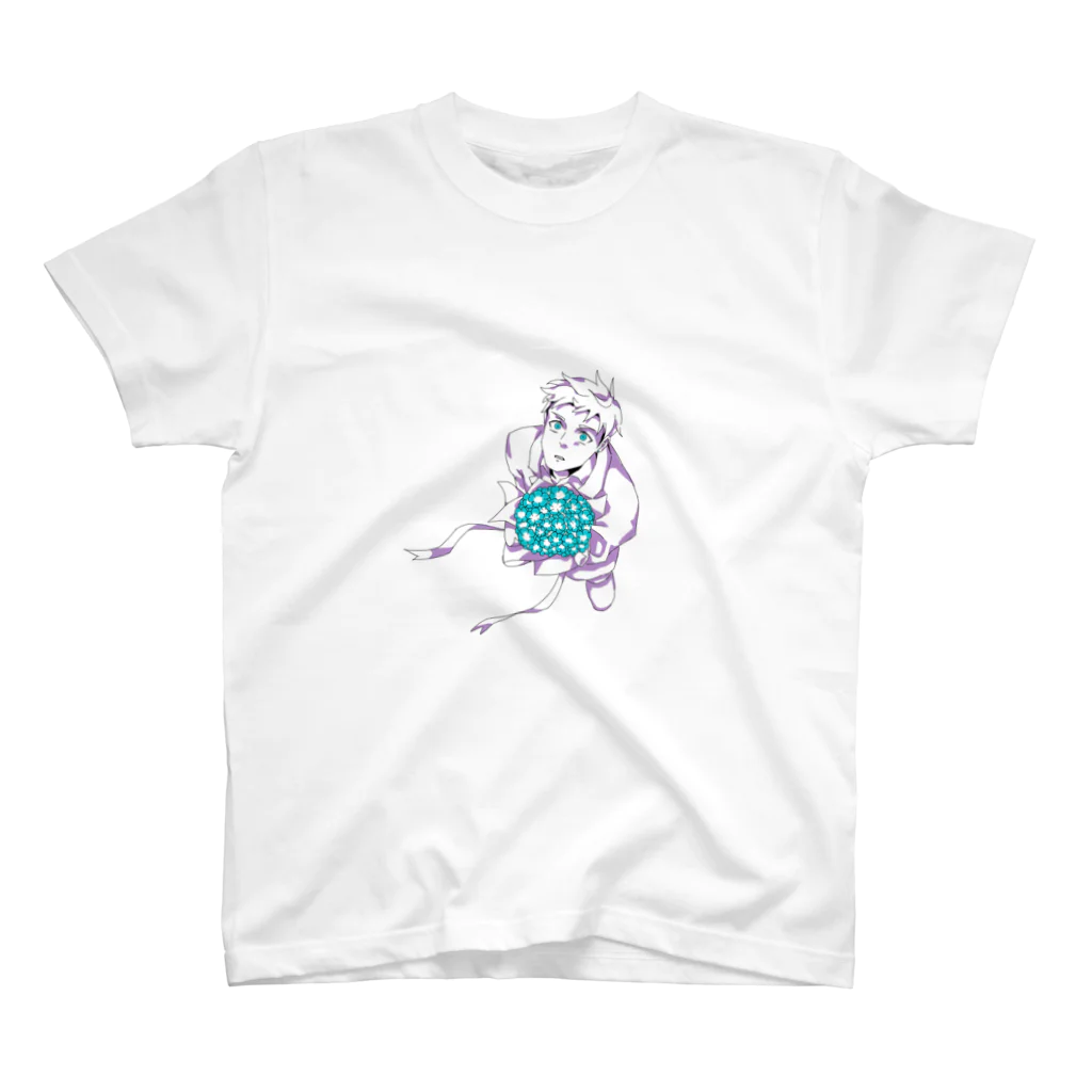 hentouの花束と男の子 Regular Fit T-Shirt