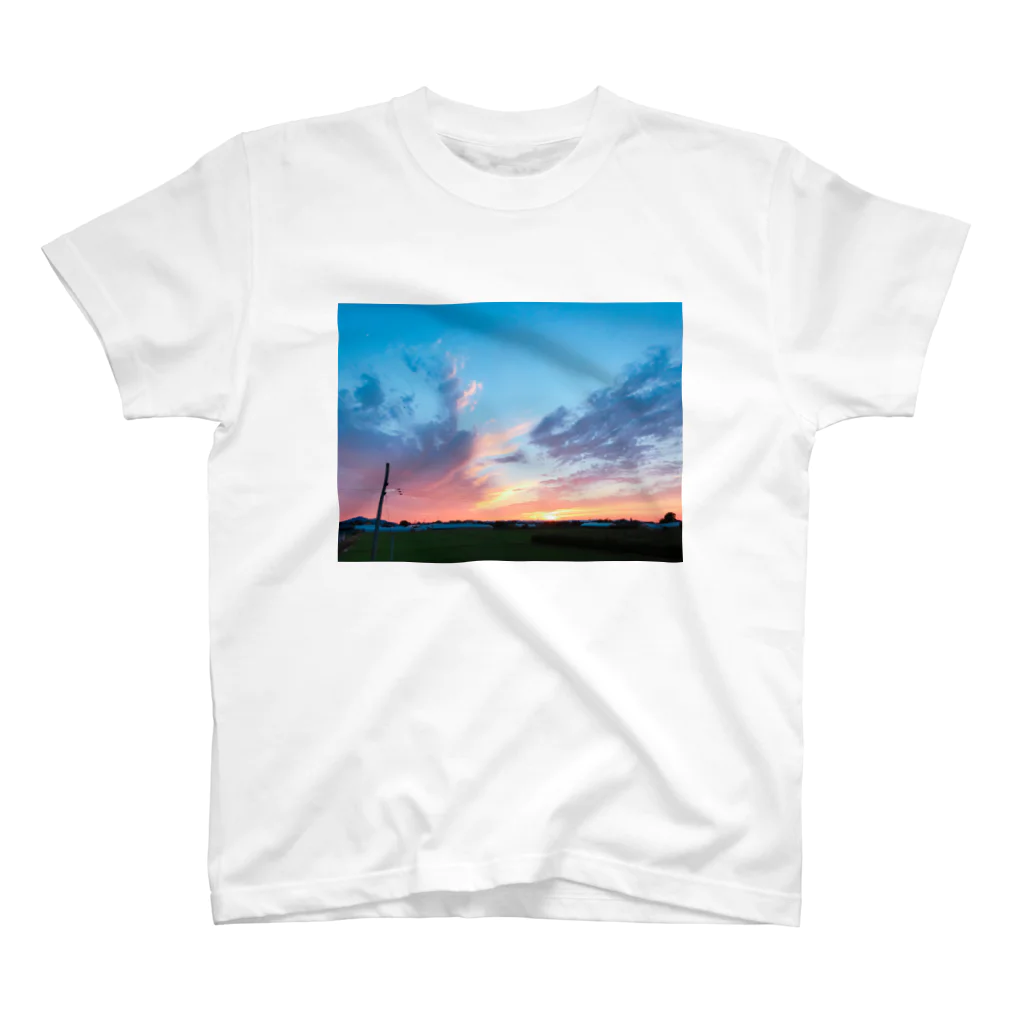 モモたろ屋の夏の夕焼けフォトグラフ スタンダードTシャツ