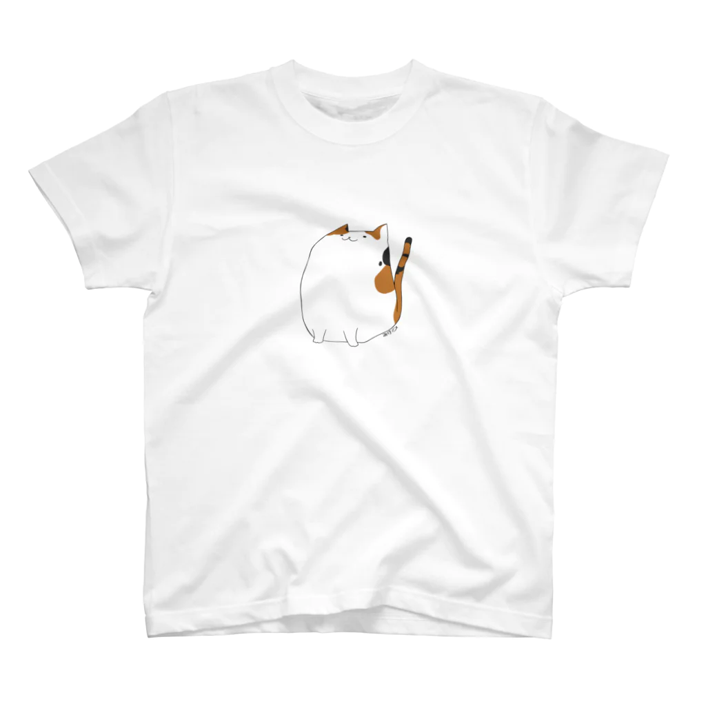 猫丸のしかくねこミケ Regular Fit T-Shirt