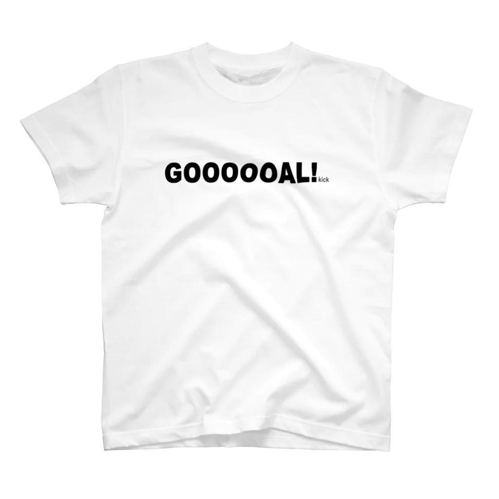 ユニオンフットボールデザインのGOOOOOAL!kick スタンダードTシャツ
