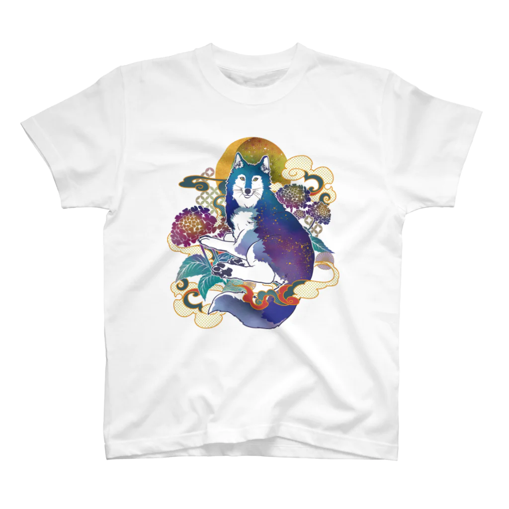 ぽて舗/karoの狼（和風） スタンダードTシャツ