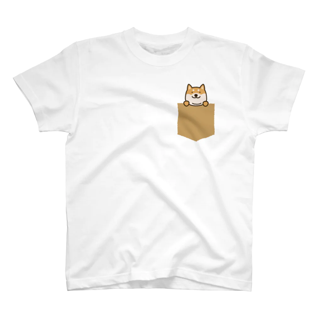 semioticaのひょっこり柴犬 スタンダードTシャツ