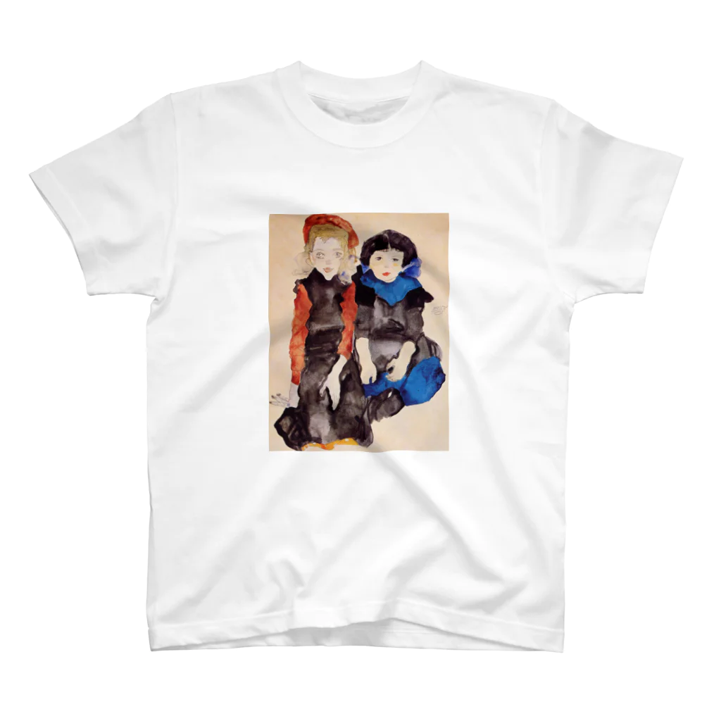 Art Baseのエゴン・シーレ / 1911 / Two Little Girls / Egon Schiele スタンダードTシャツ