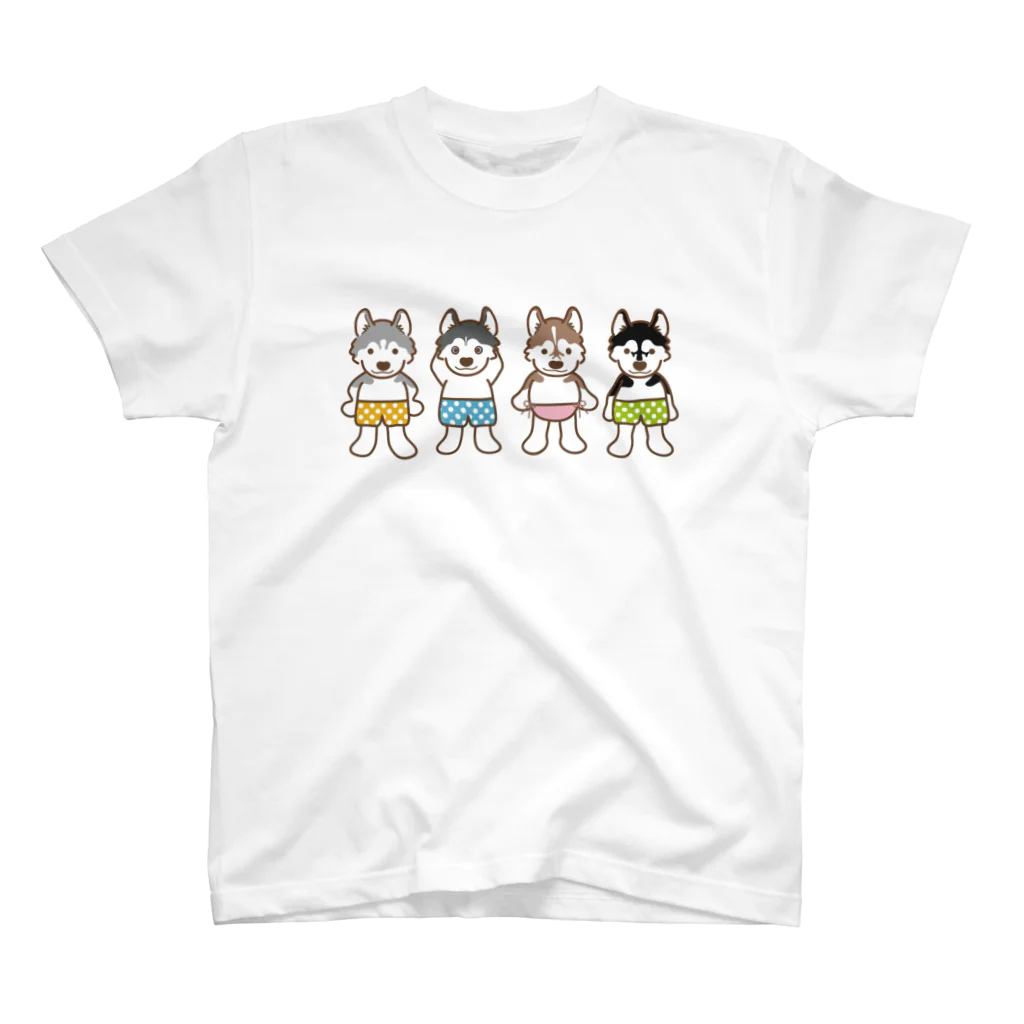  HUS×HUSのおパンツハスキー スタンダードTシャツ