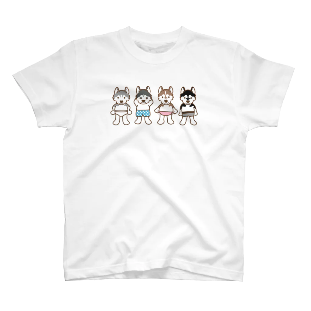  HUS×HUSのおパンツハスキー2 スタンダードTシャツ