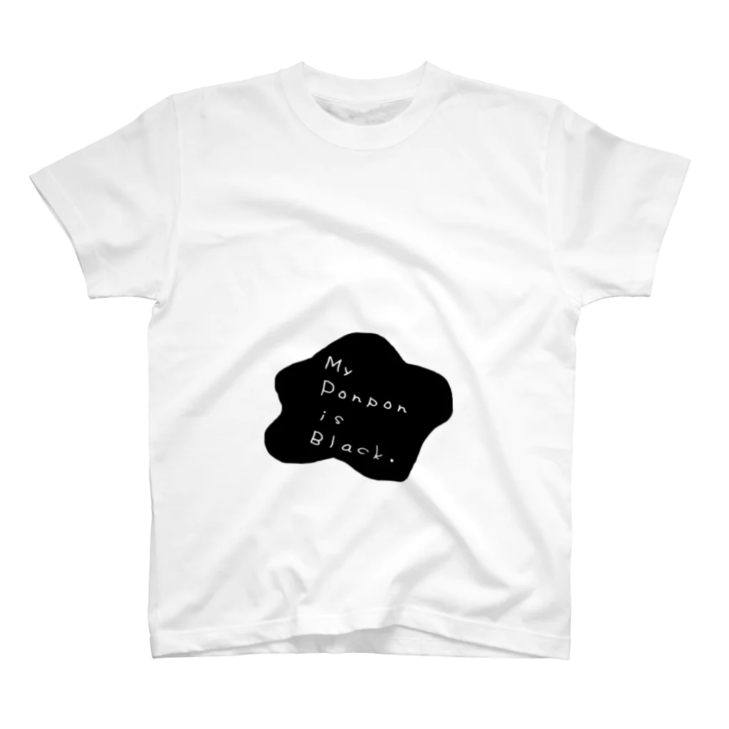 ｾｱｻﾝのponpon black スタンダードTシャツ