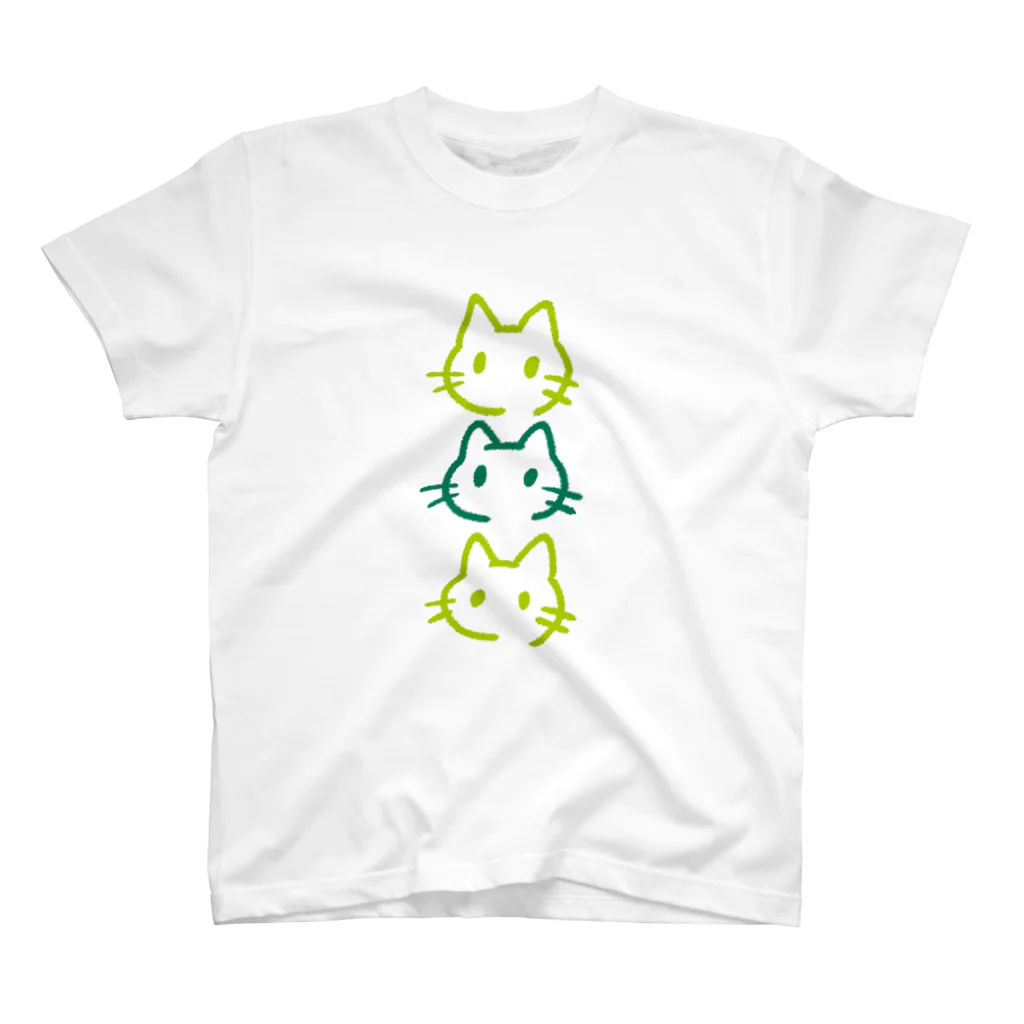 うみがや あいみのさんねこミドリ Regular Fit T-Shirt