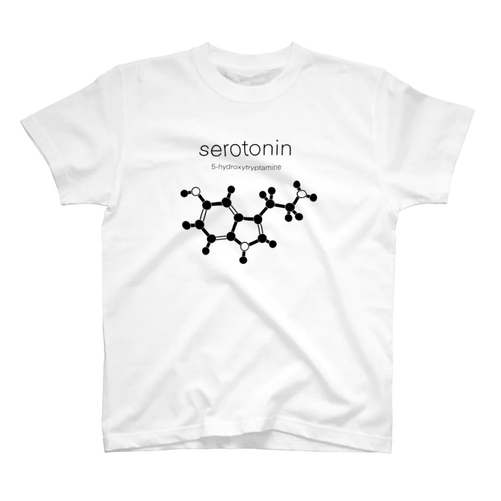 st_drop_laboratoryのセロトニンの化学構造式 Regular Fit T-Shirt