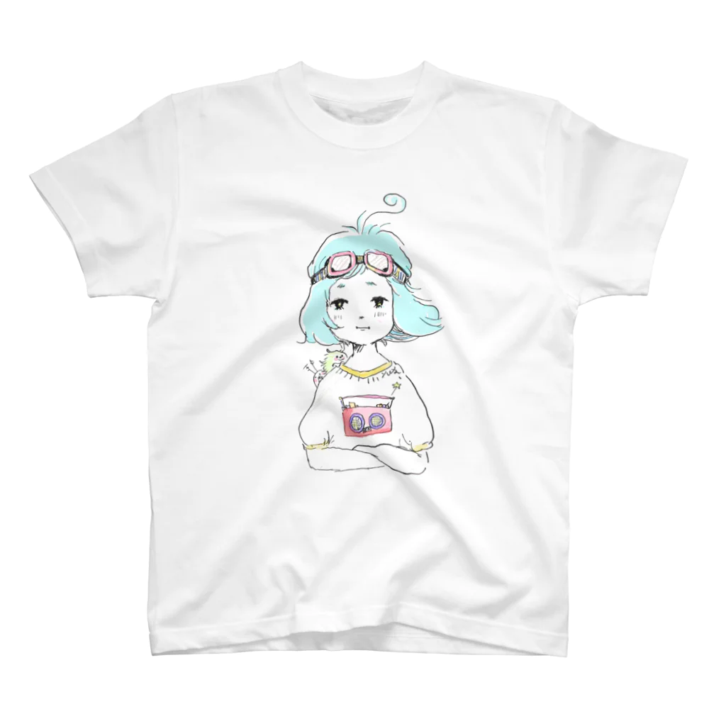 ゆ。のゴーグルとラジカセ スタンダードTシャツ