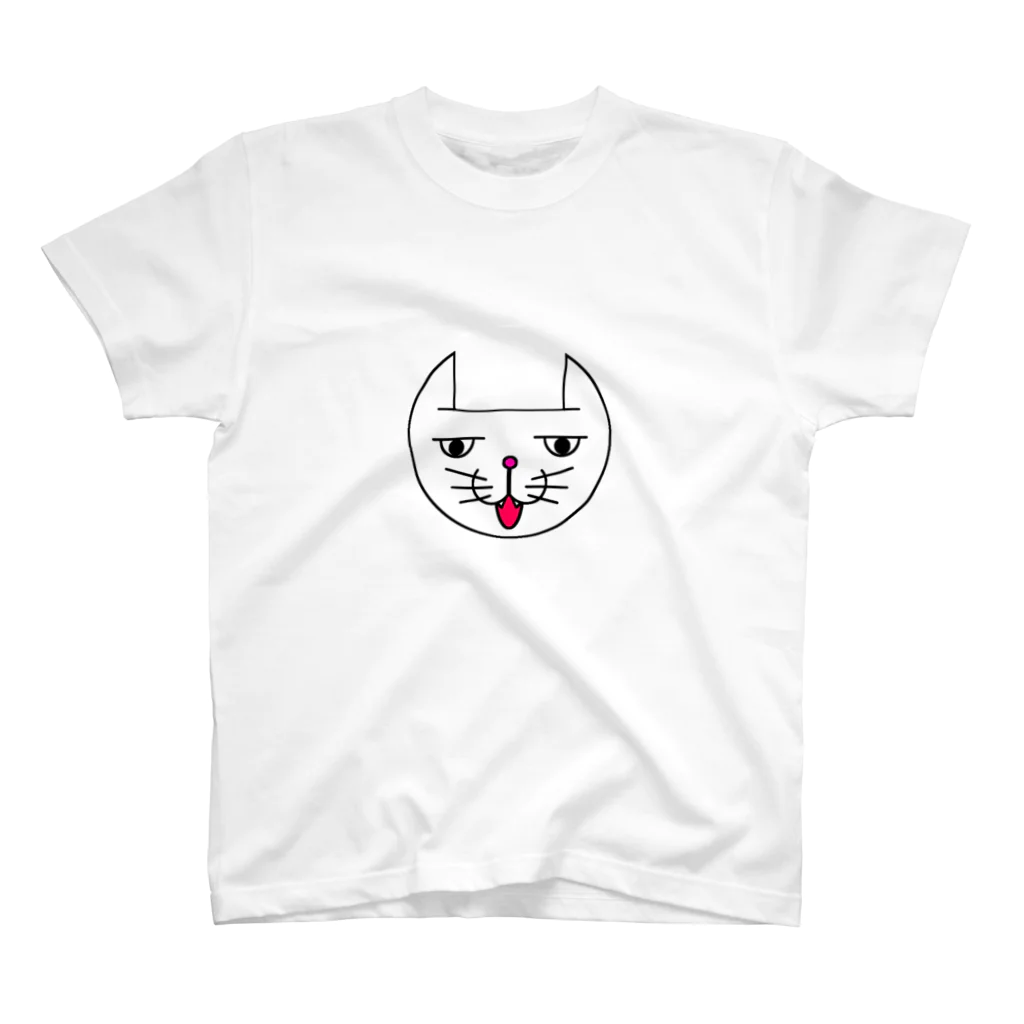 ヒロさんのグッズのネコだお(口開け)(カラー) スタンダードTシャツ