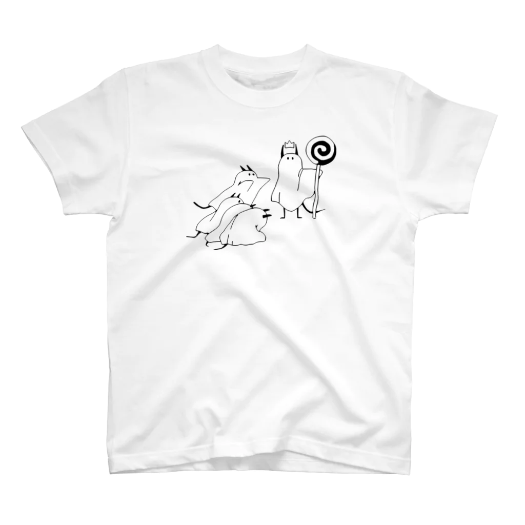 シーツのおばけと犬のシャツのCandy King スタンダードTシャツ