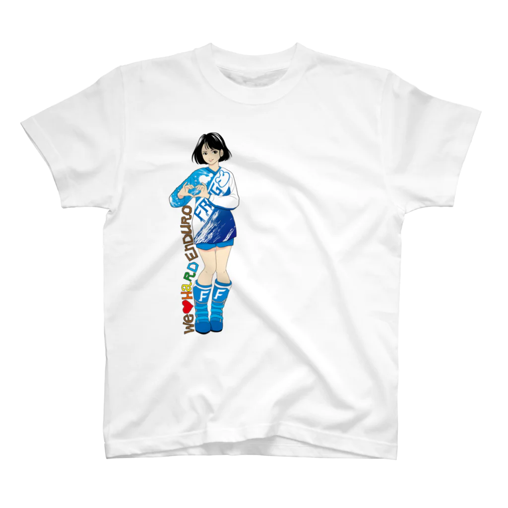 ゲロいＴシャツ屋さんのHARD ENDURO GIRL/BLUE Regular Fit T-Shirt