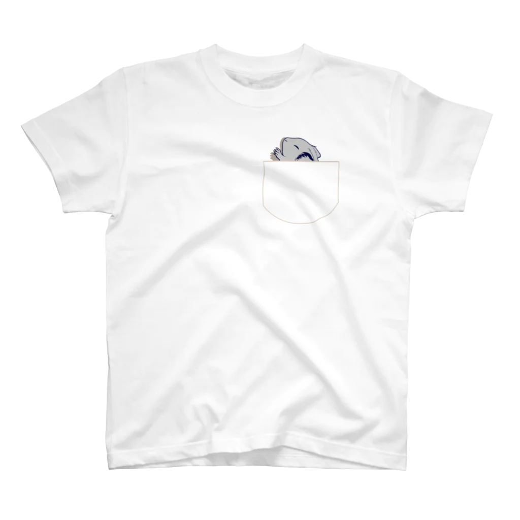 Lichtmuhleのポケットでネンネするモルモットのイラスト04 Regular Fit T-Shirt