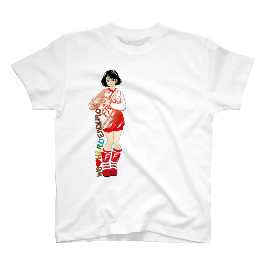 ゲロいＴシャツ屋さんのHARD ENDURO GIRL/RED スタンダードTシャツ