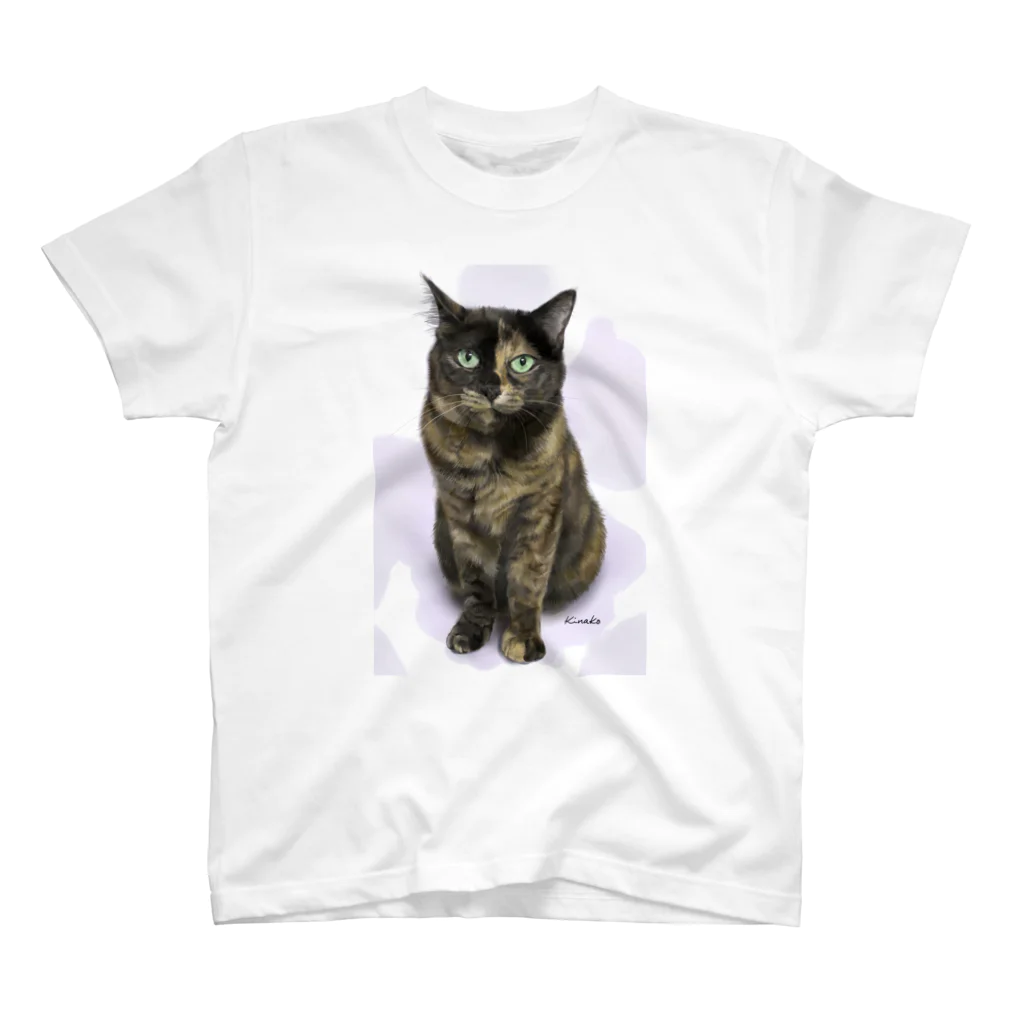 kinako-japanのサビ猫のキューちゃん スタンダードTシャツ