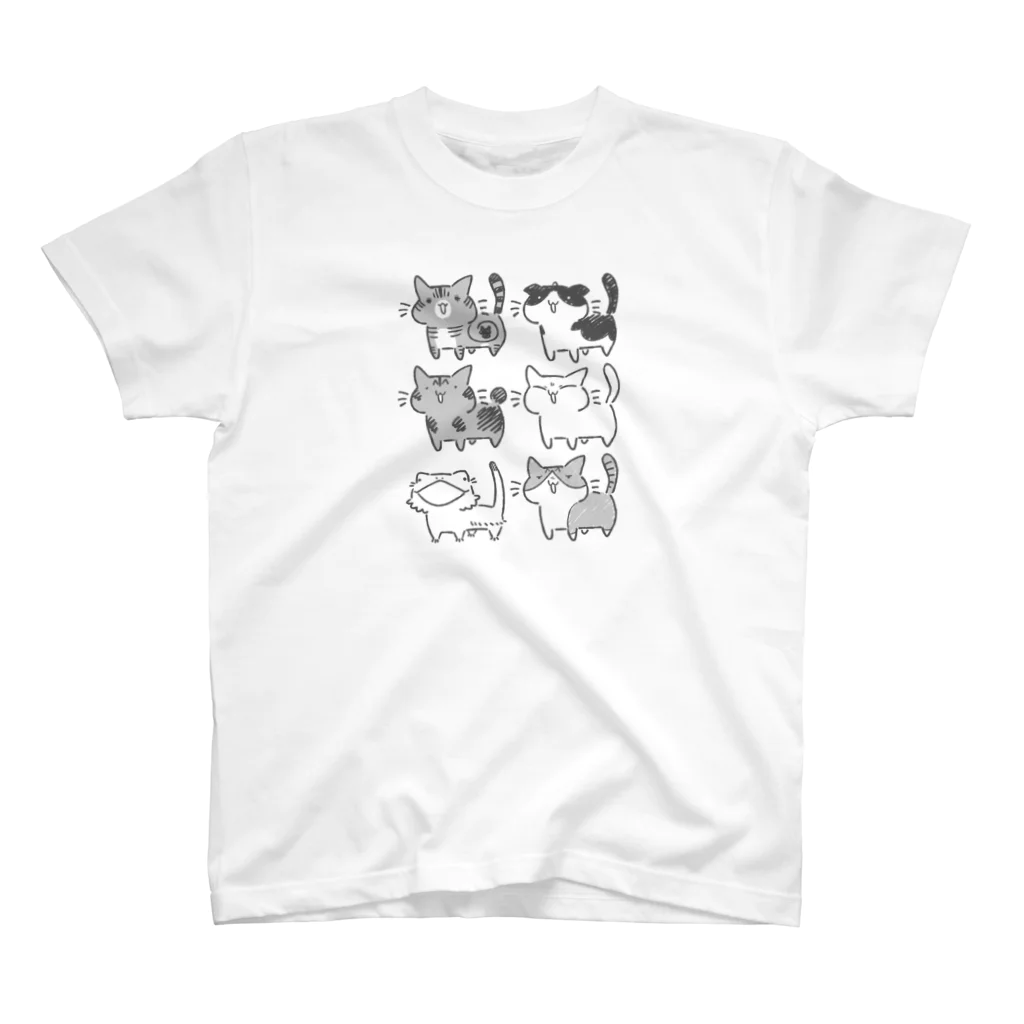 おとんのねこちゃん　うちねこ+トカゲ スタンダードTシャツ