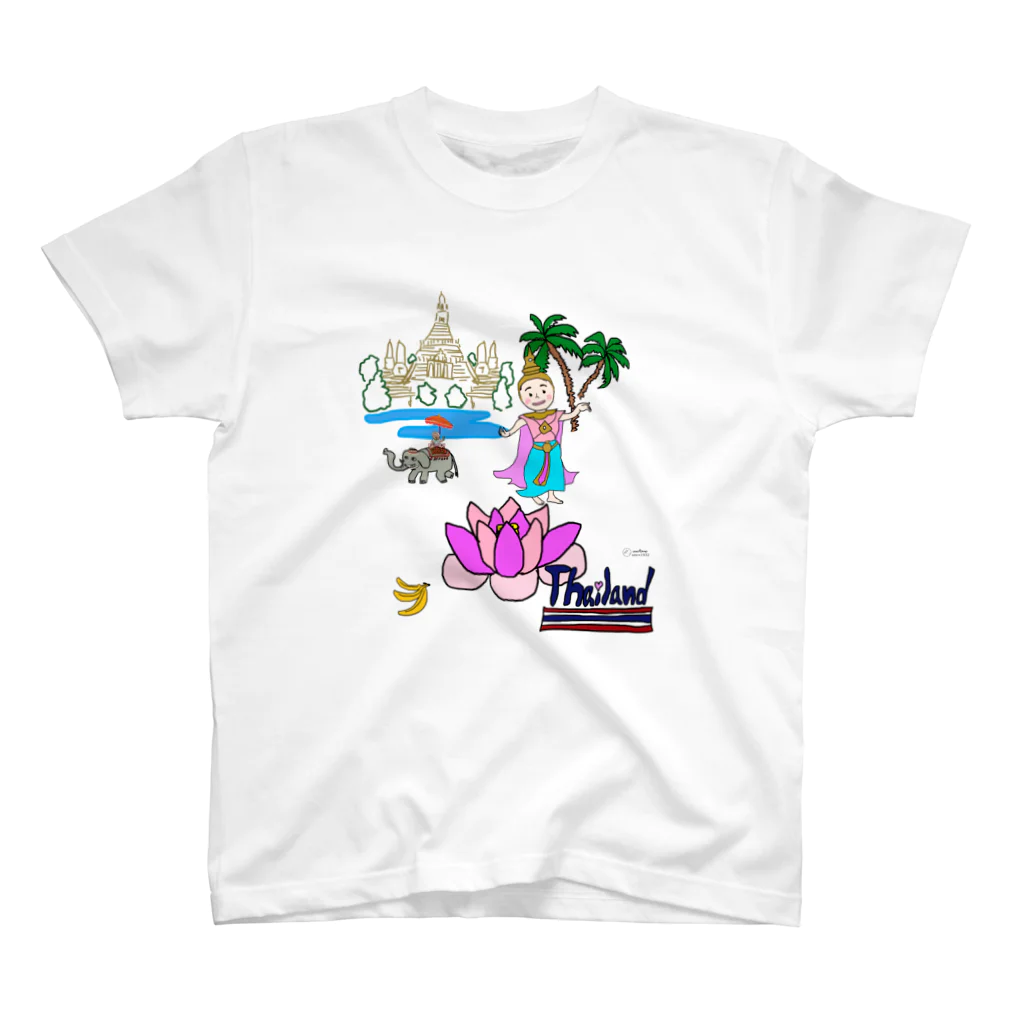 uwotomoの【THAILAND】蓮と踊り子DX スタンダードTシャツ