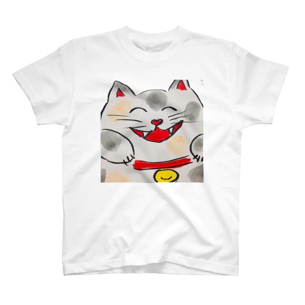 幸せを感じる猫のやっぱり笑っちゃう猫 スタンダードTシャツ