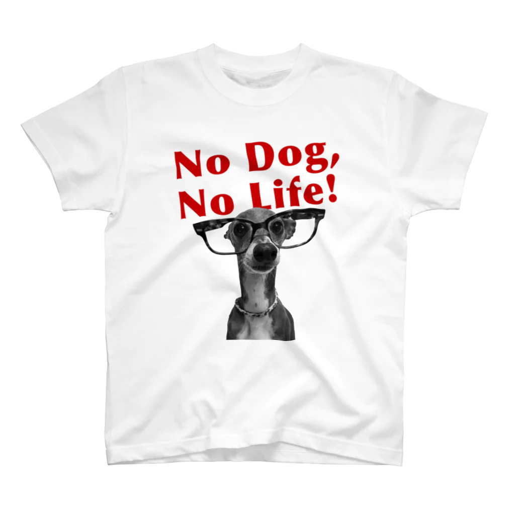 イロハのNo dog,No life! 赤 Regular Fit T-Shirt