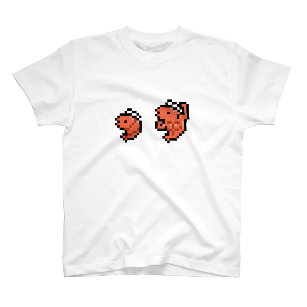 995(ｷｭｳｷｭｳｺﾞ)のドット絵えび スタンダードTシャツ