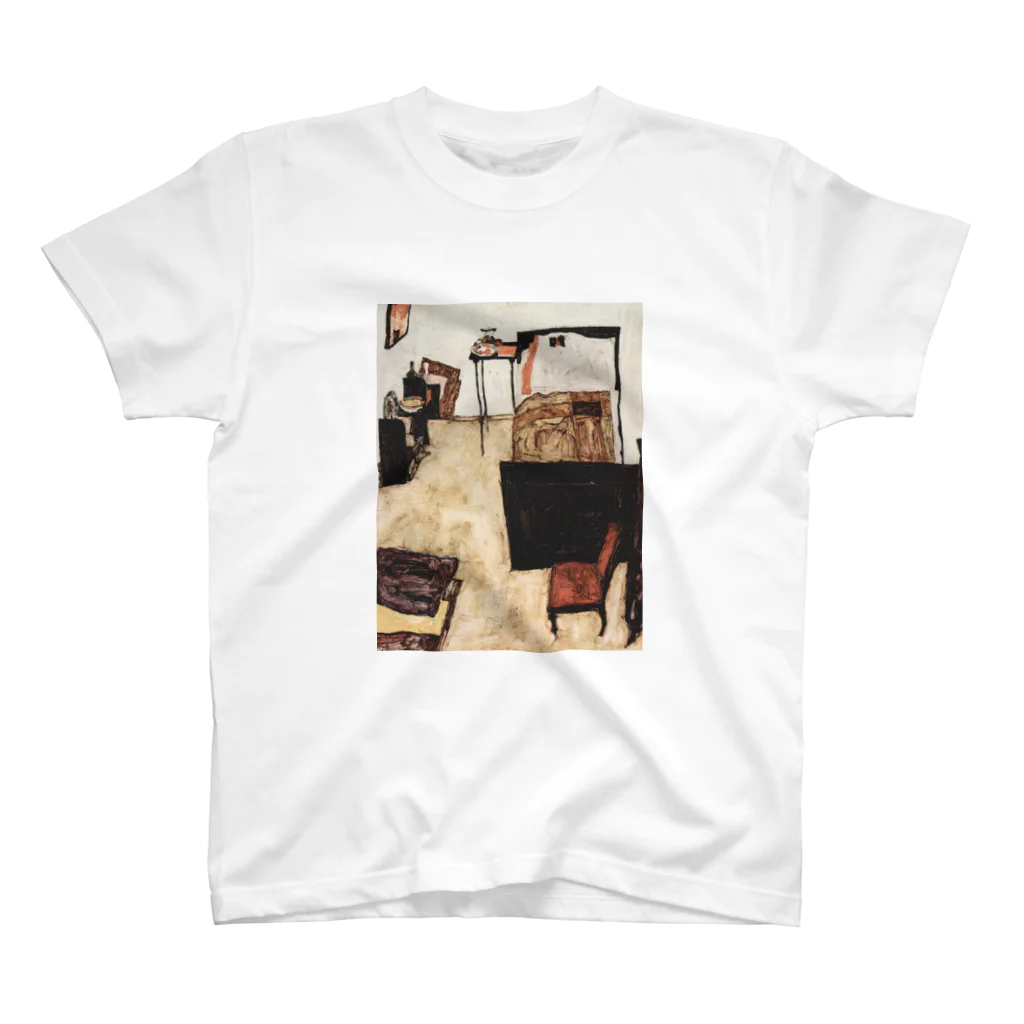 Art Baseのエゴン・シーレ / 1911 /Schiele's Room in Neulengbach / Egon Schiele スタンダードTシャツ