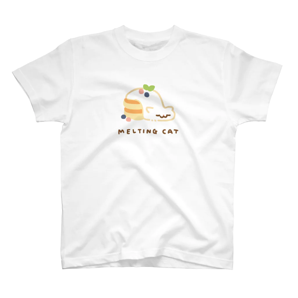 まよはうすのパンケーキ MELTING CAT Regular Fit T-Shirt