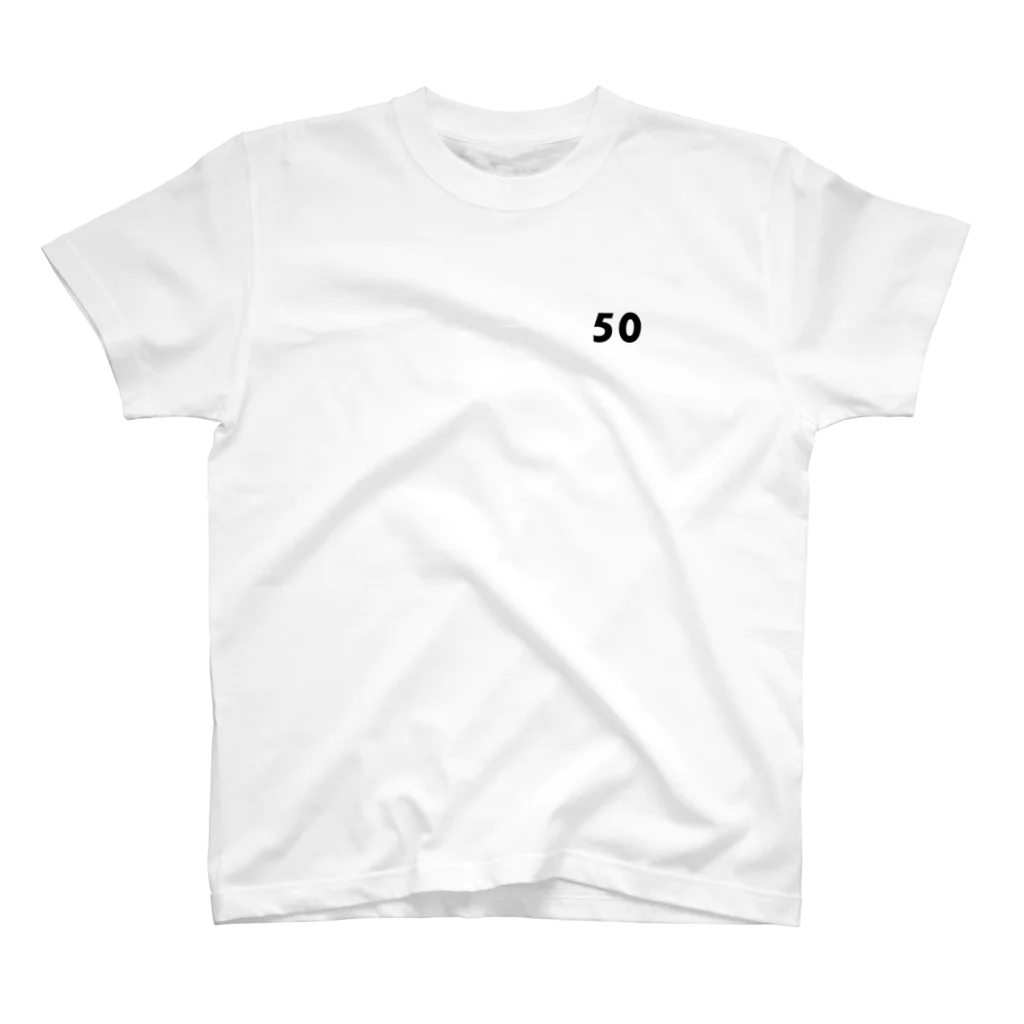 五十島啓人の50　黒 Regular Fit T-Shirt