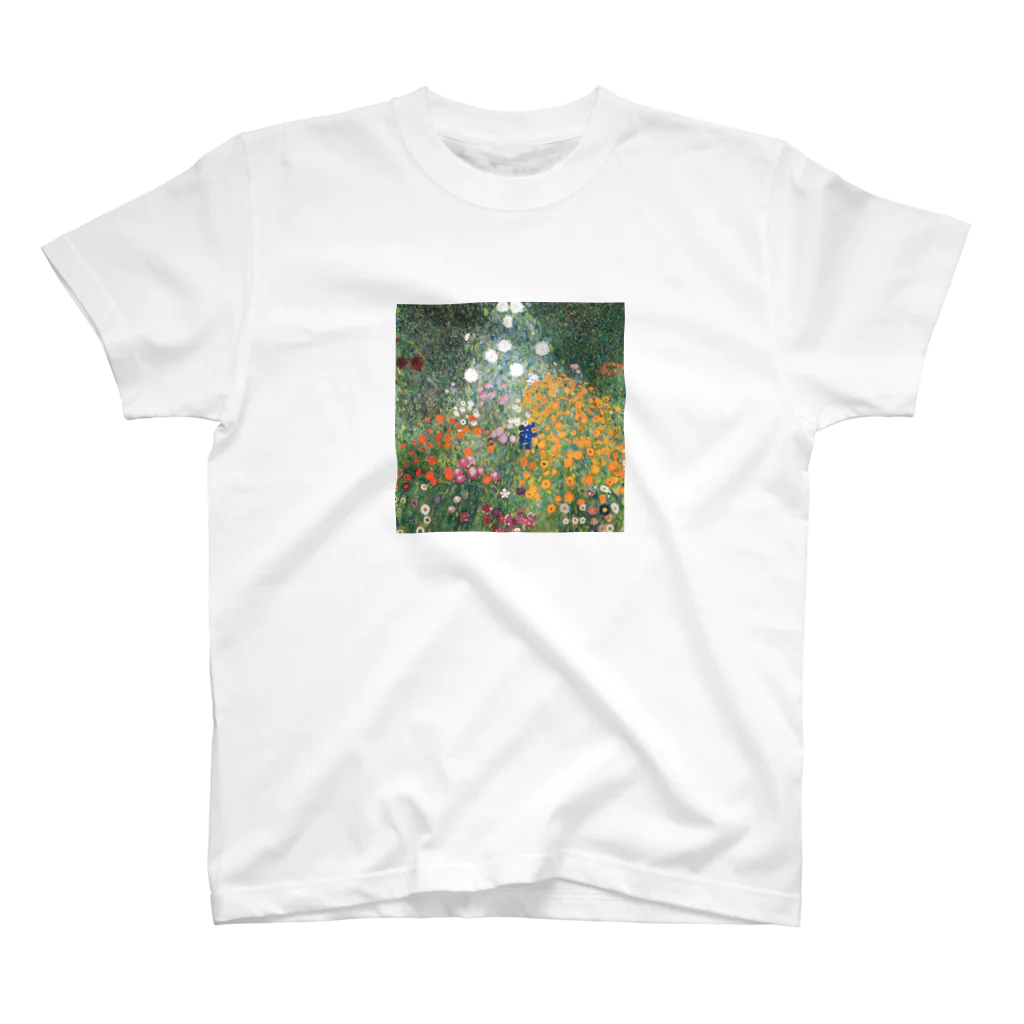 Art Baseのグスタフ・クリムト / 1907 /Flower Garden / Gustav Klimt Regular Fit T-Shirt