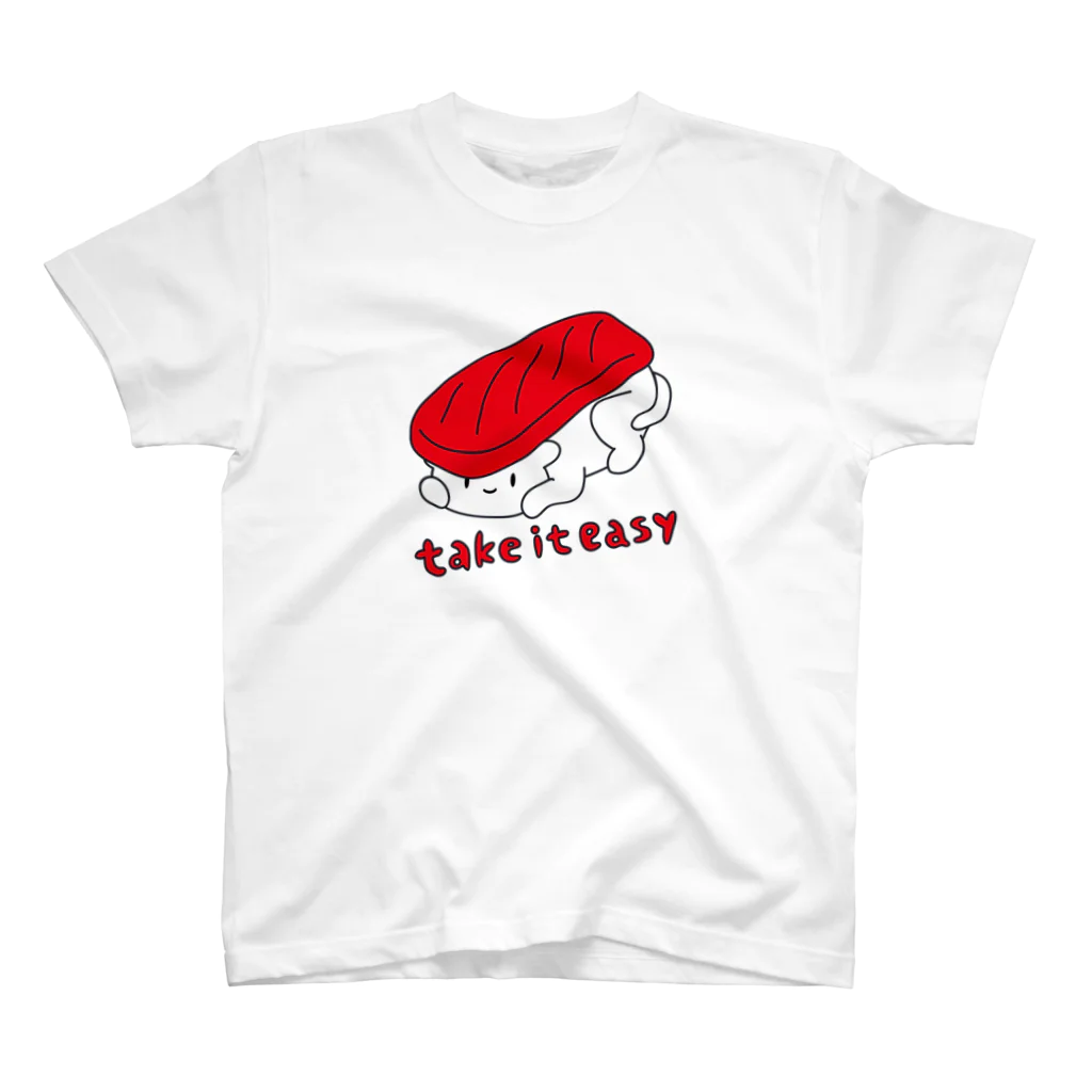 ガモさんのすしねこ take it easy スタンダードTシャツ