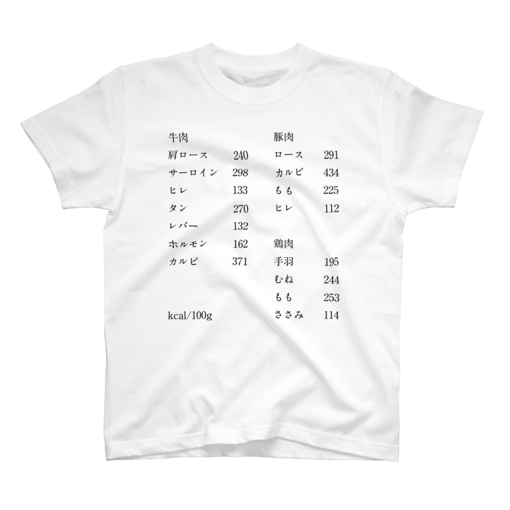 mnの肉のカロリー Regular Fit T-Shirt