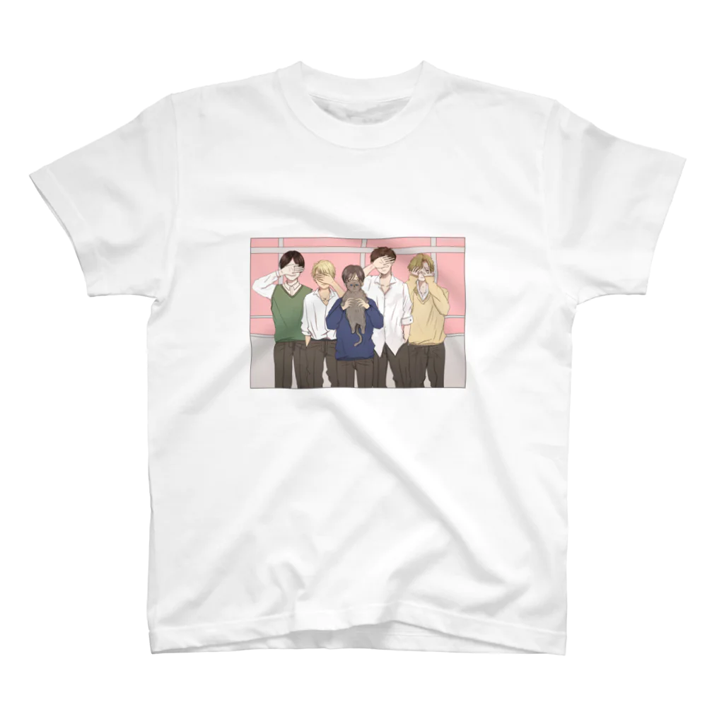 mauuuriba!!の目隠し男の子 スタンダードTシャツ