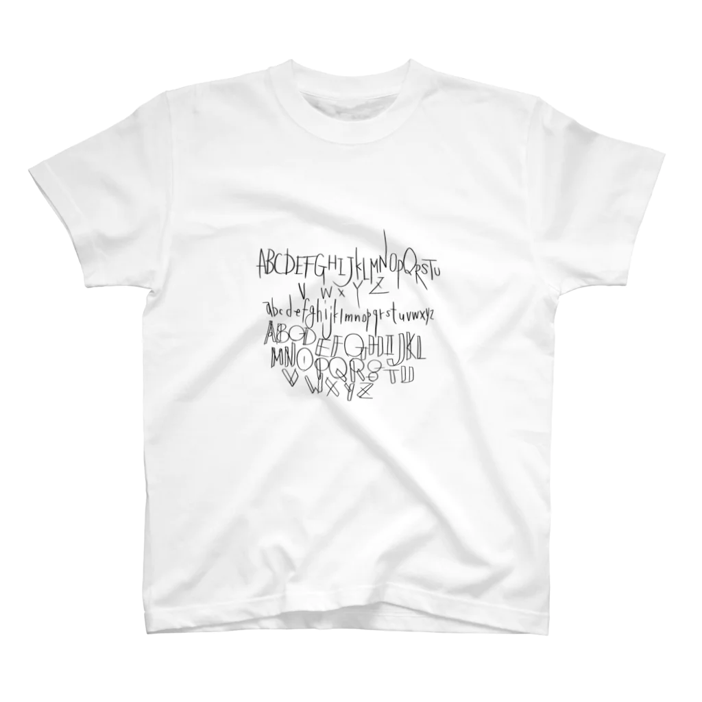 LuckySunnyDaySTOREのアルファベットの練習 スタンダードTシャツ